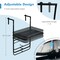 Folding Hanging Table With 3-level Adjustable Height For Patio Balcony